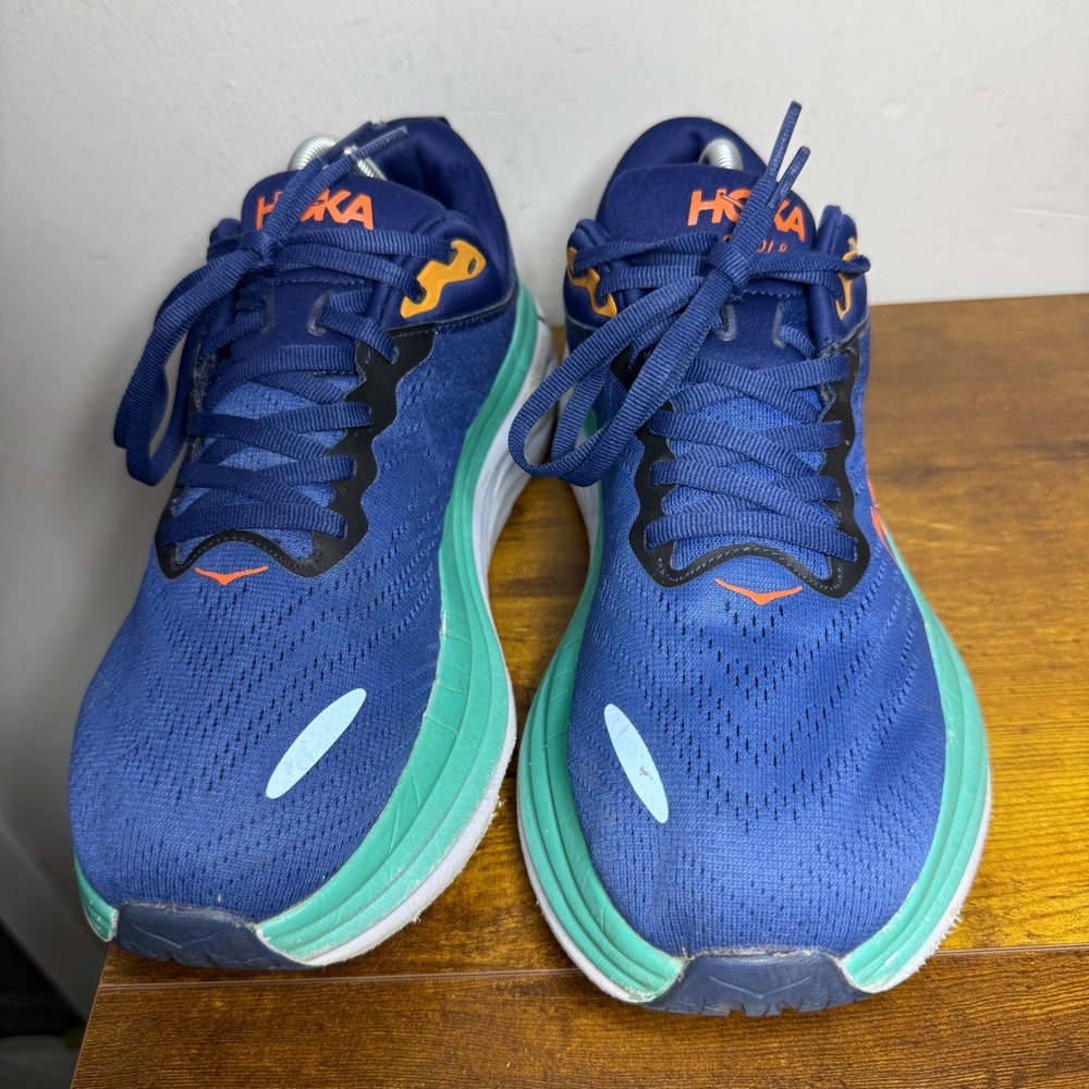 Hoka Bondi 8 Womens Size 10 B Running Shoes Blue 1127952 OSBB - Picture 3 of 9